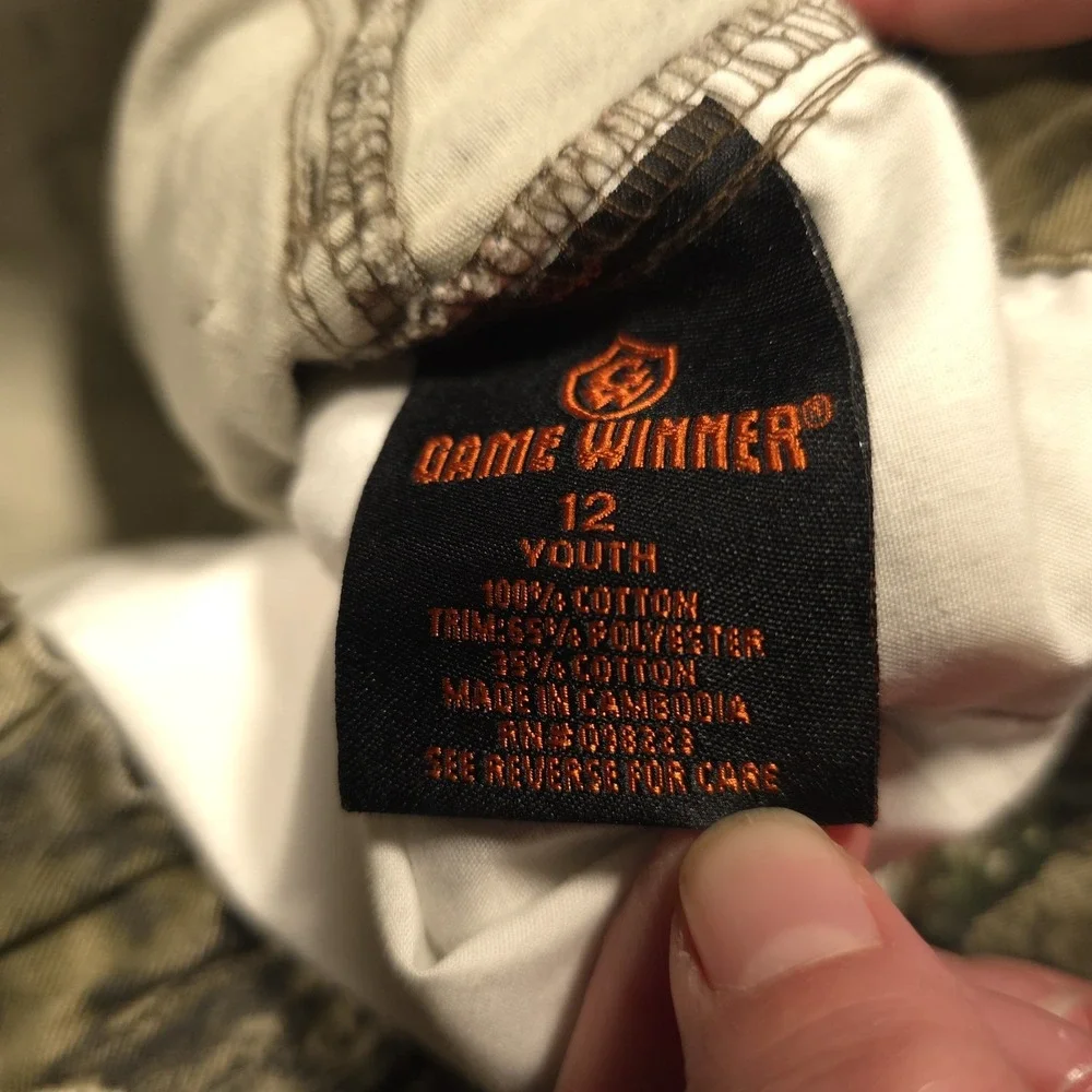 Game Winner Youth Camo Set Button Shirt Sz Small Pants‎ Sz 12 Hunting Camouflage
